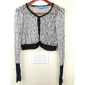 Y2K 90s Womens Cardigan Sz M Dark Fairy Grunge Sparkle Whimsigoth Bolero Forest